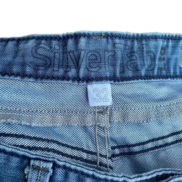 Levis SilverTab Bootcut Jeans 32 x 32 Western Lightwash Blue Gray Color Y2K - Picture 8 of 12